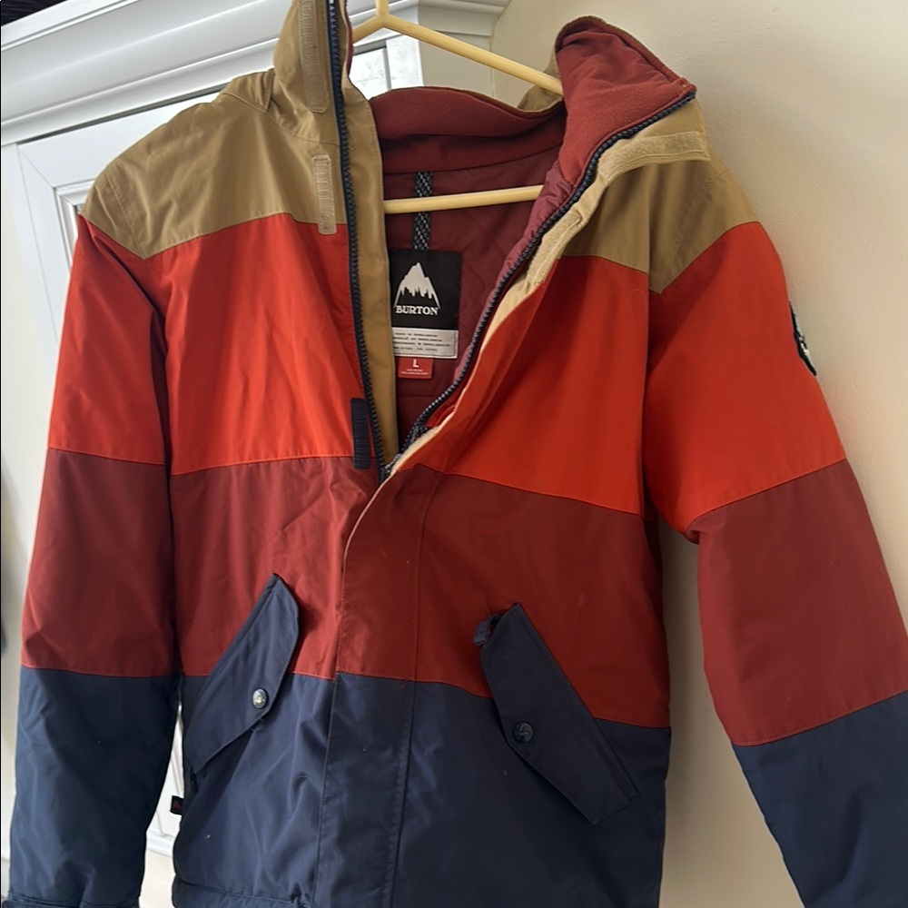 Burton Red and Brown Ski Snowboard Jacket